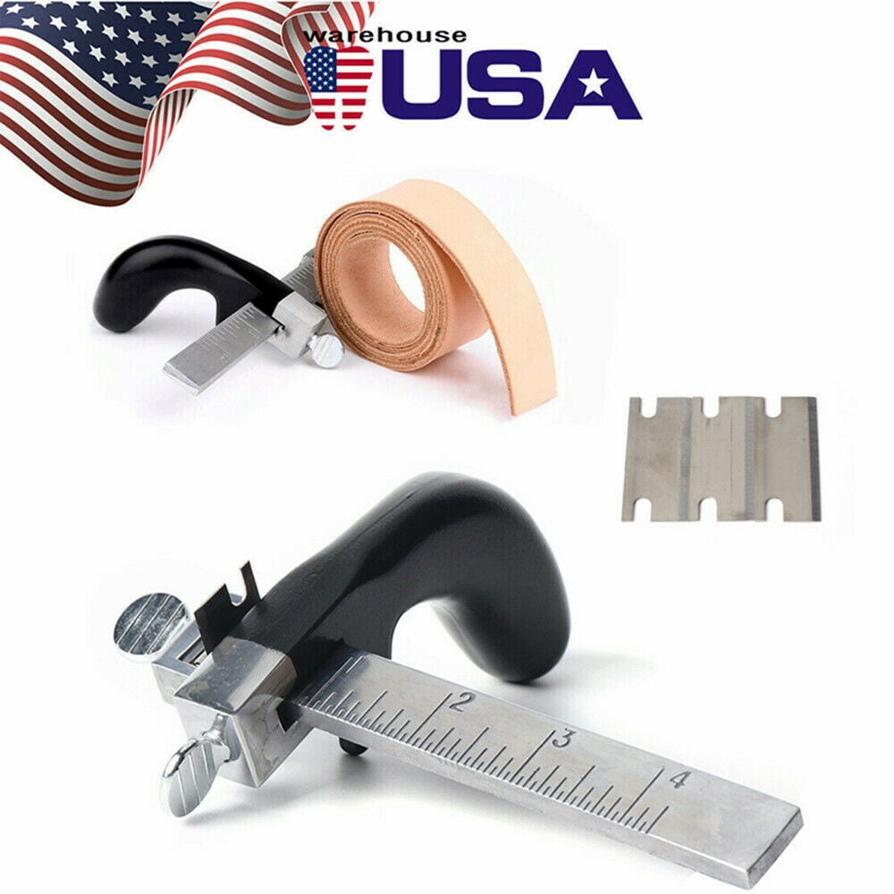 Leather Strap Cutting Tool + 3 x Blade for Leather Craft Professional and Amateur