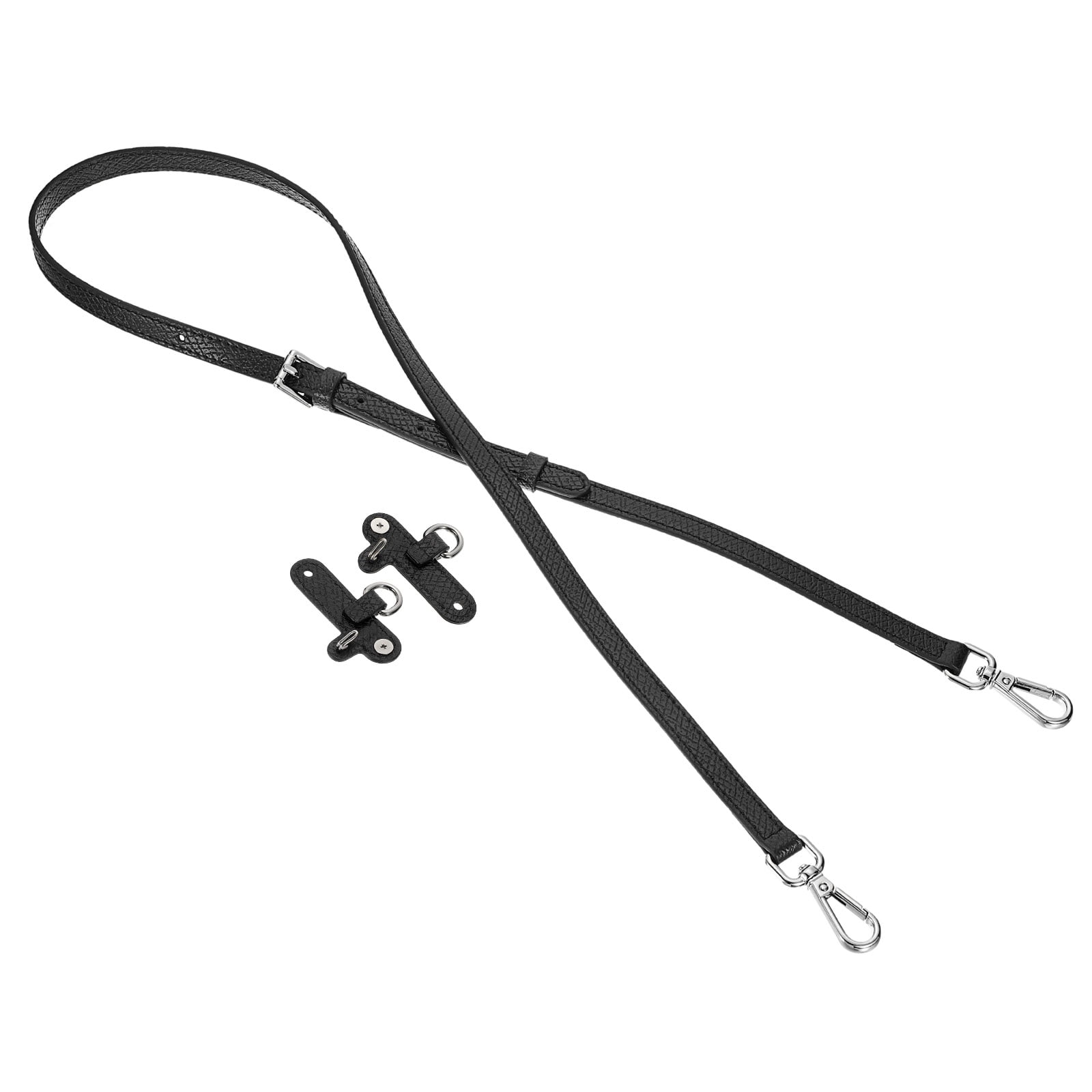 Leather Strap Kit, 95-115cm Crossbody Adjustable Leather Shoulder Strap Conversion Kit for Mini Pouch Handbags Purse Straps Crossbody, Black