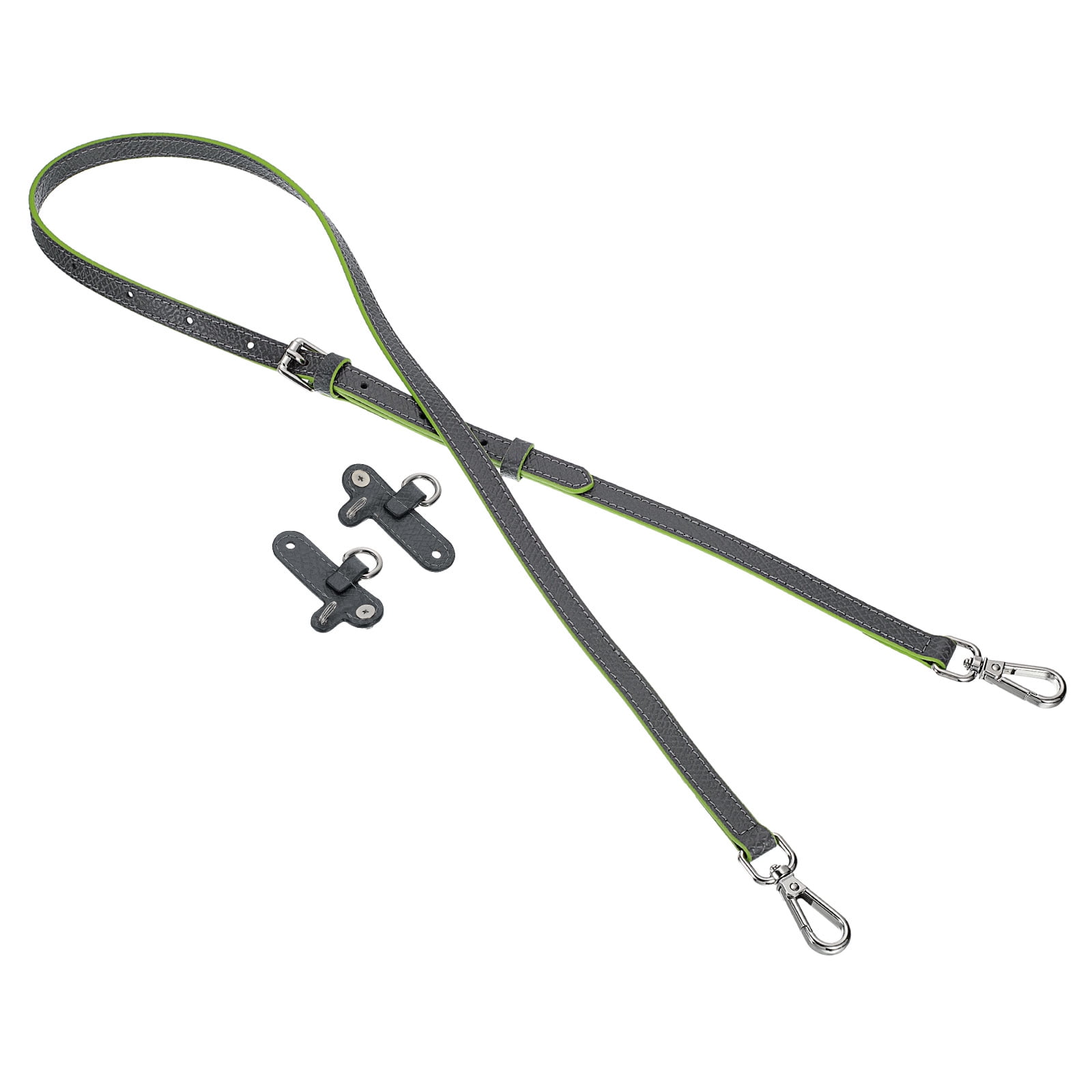 Leather Strap Kit, 95-115cm Crossbody Adjustable Leather Shoulder Strap Conversion Kit for Mini Pouch Handbags Purse Straps Crossbody, Gray Green