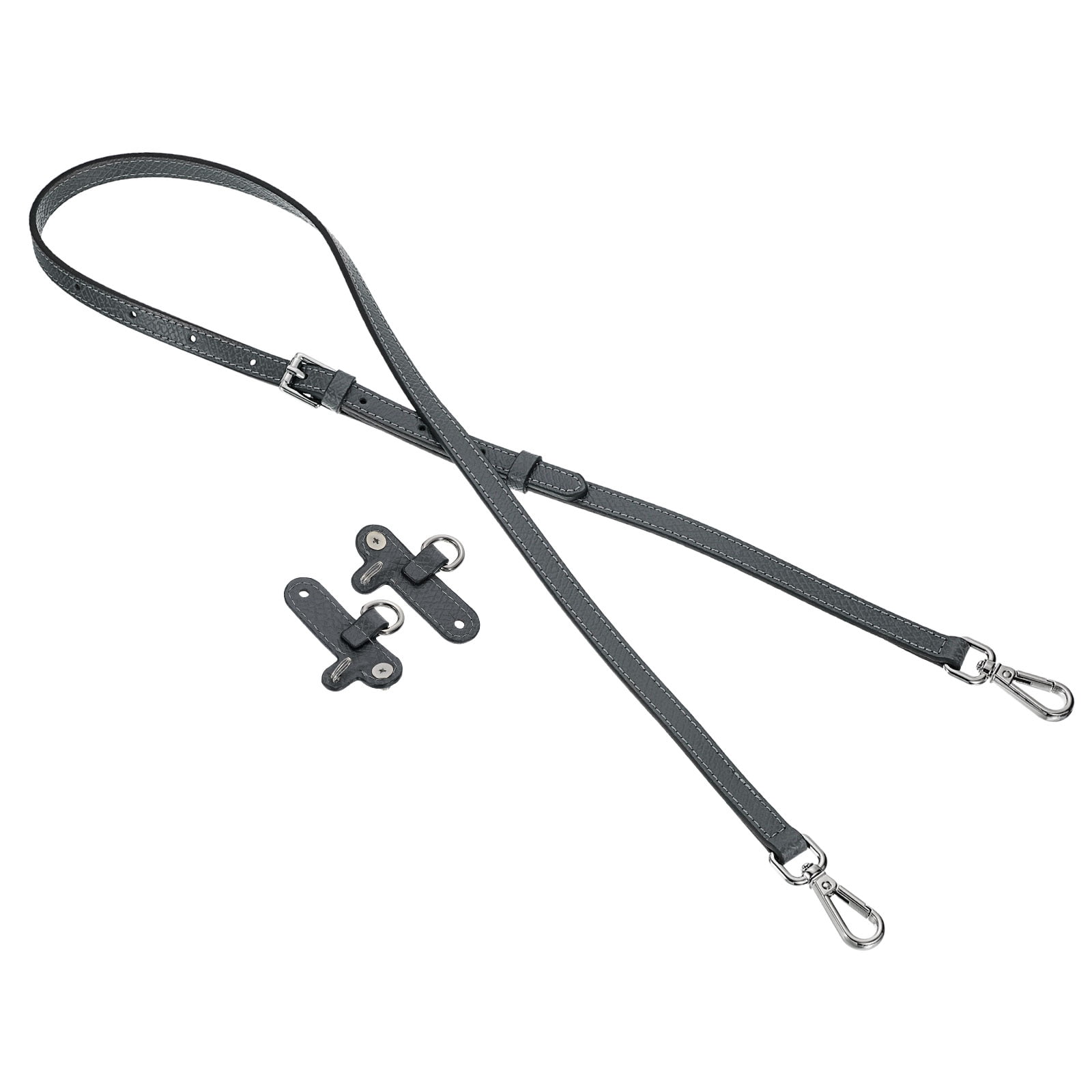 Leather Strap Kit, 95-115cm Crossbody Adjustable Leather Shoulder Strap Conversion Kit for Mini Pouch Handbags Purse Straps Crossbody, Gray