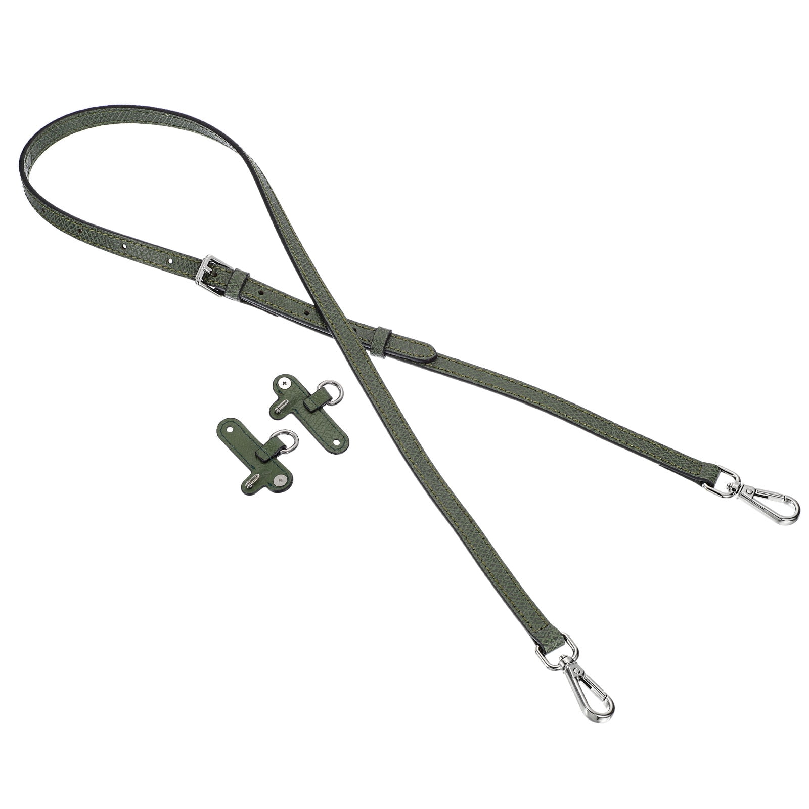 Leather Strap Kit, 95-115cm Crossbody Adjustable Leather Shoulder Strap Conversion Kit for Mini Pouch Handbags Purse Straps Crossbody, Green