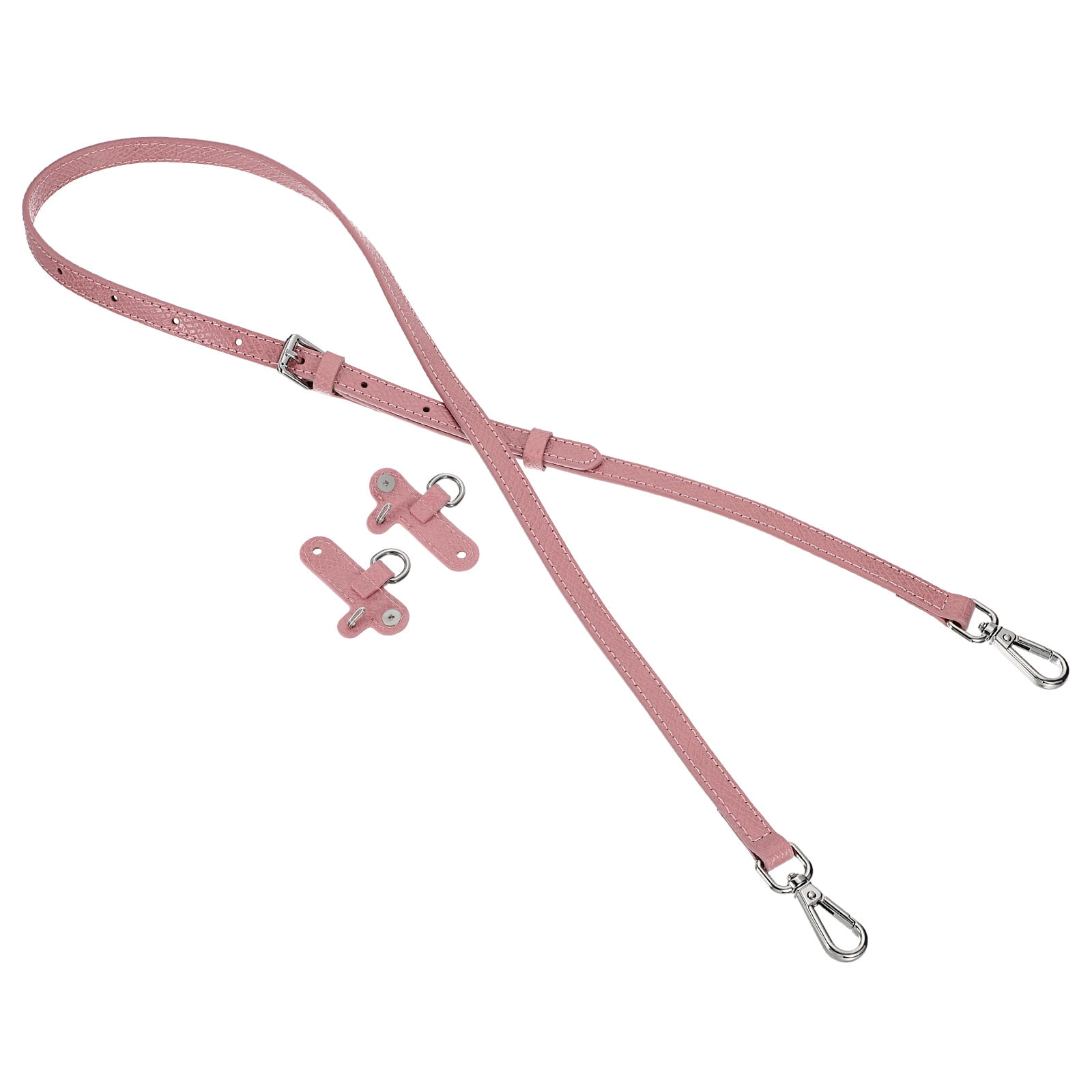 Leather Strap Kit, 95-115cm Crossbody Adjustable Leather Shoulder Strap Conversion Kit for Mini Pouch Handbags Purse Straps Crossbody, Pink
