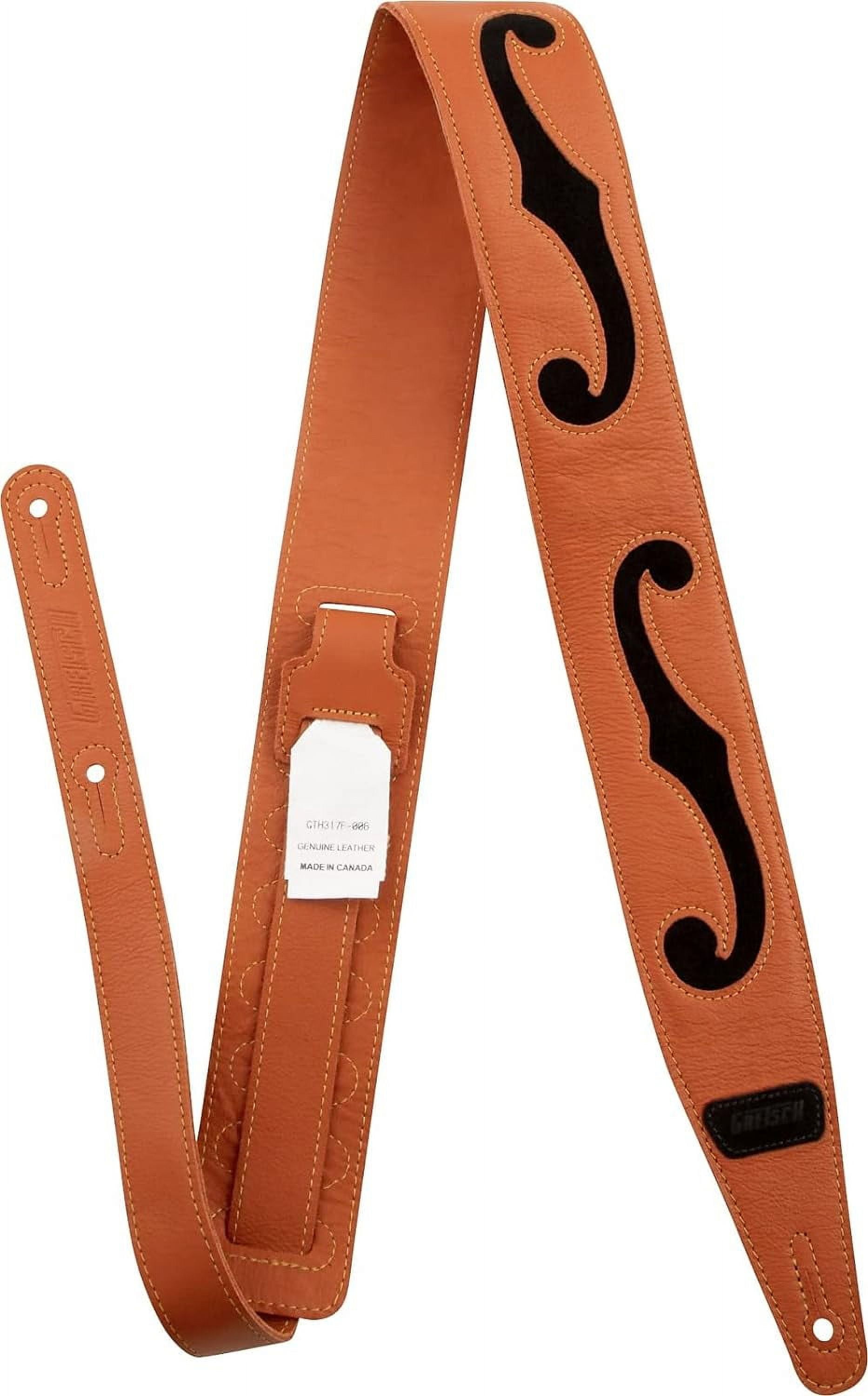 Leather Strap Orange and Black