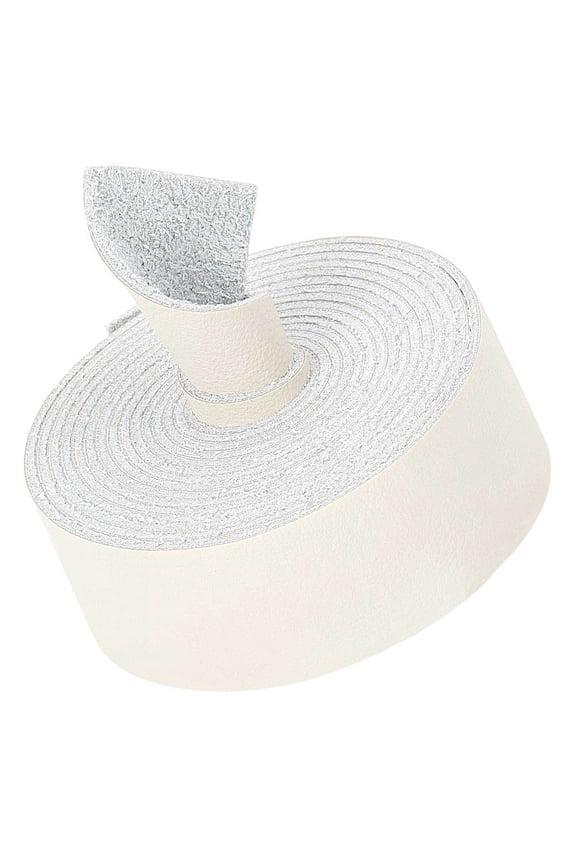 Leather Strap Strip 1 Inch Wide 2M Long Microfiber Imitation Leather Cord Belt Wrap Single Sided Flat Cord Leather String RollDIY