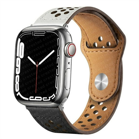 Leather Strap for Apple Watch Band 45mm 44mm 42mm 41mm 40mm 38mm Iwatch 3 4 5 6 SE Bracelet Apple Watch Series 7 Band