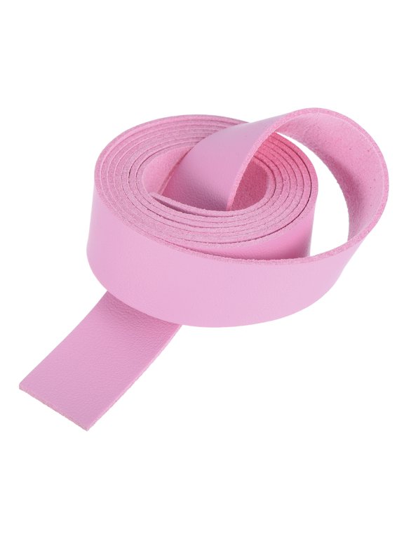 Leather Straps Strip Belt 2cm(0.8" Width) Leather Strips String Light Pink for DIY Craft, Key Chains