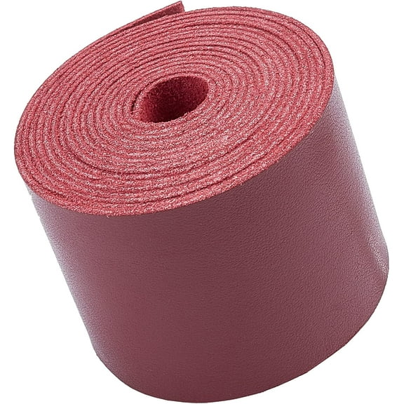 Leather Straps Strips 2 inch Wide Flat Cord DIY Leather Strap 78 inches Long for Making Bag Strap Leather Belt Furniture Handles Red Wine FireBrick