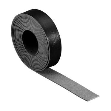 Leather Straps for Crafts, 1 Pack 1/2" Wide Grain Leather Strips(Black)