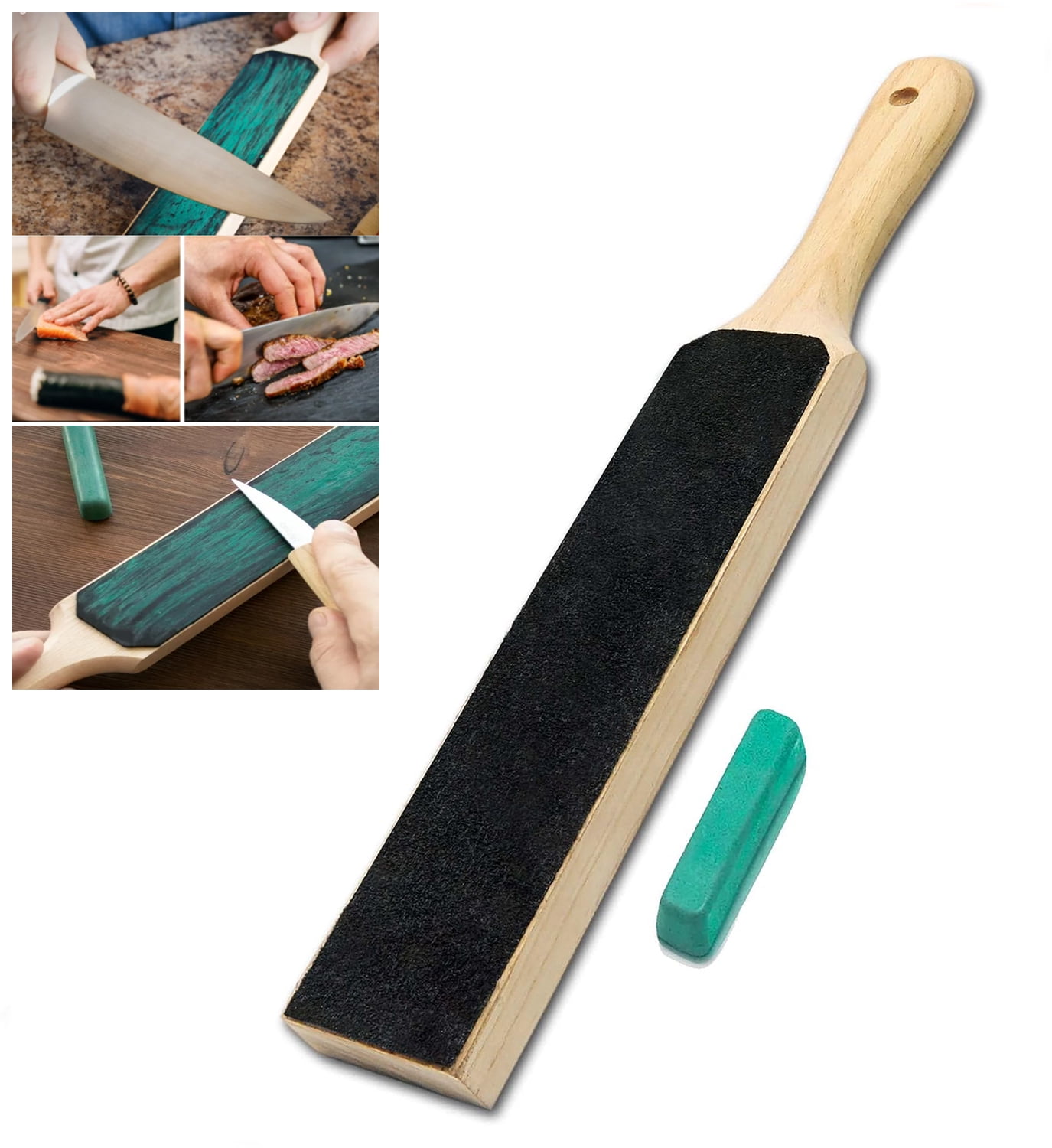 Leather Strop Block with Compound Knife Strop Kit, Easy to Use