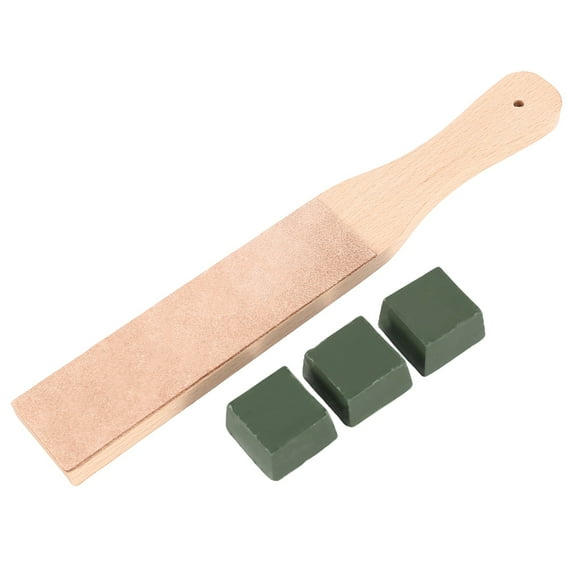Leather Stropping Leather Strop Board 3 Packs Leather Sharpening Polishing Compound Hone Knife Sharpener