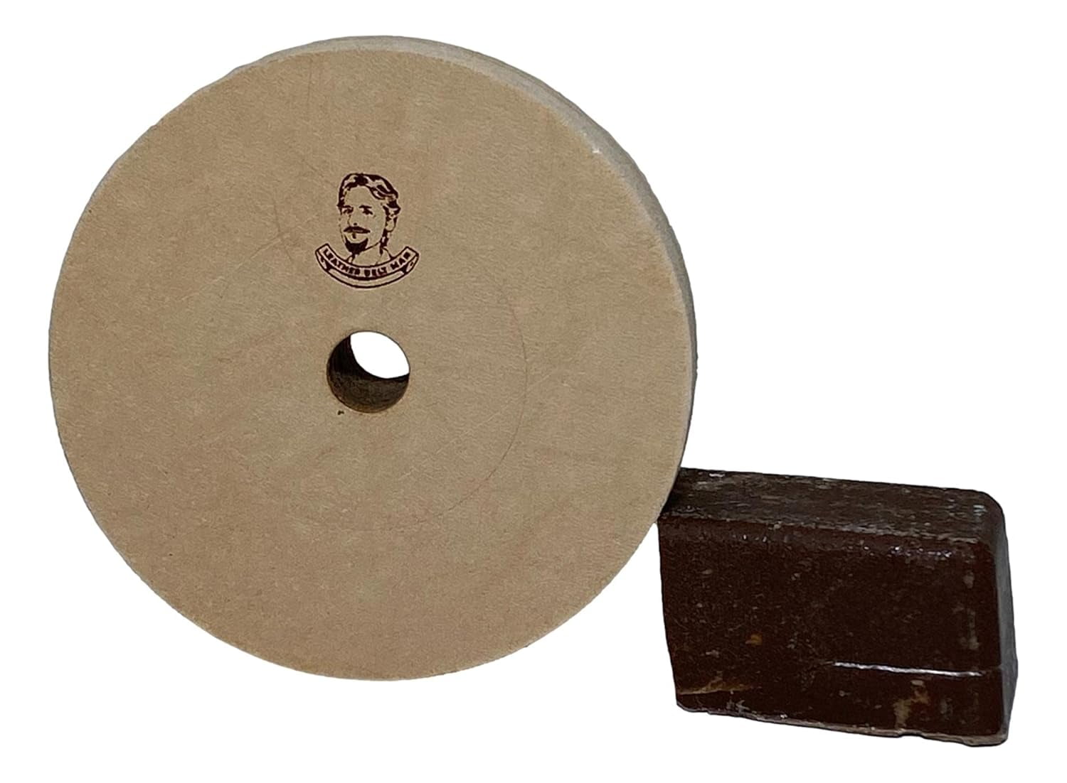 Leather Stropping and Polishing Wheel for Bench Grinders W/ 10mm Arbor