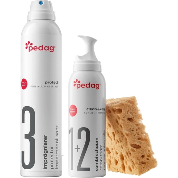 Leather/Suede/Nubuck/Textile Cleaner and Conditioner with Waterproofing Kit, 250 ml/150 ml, 3 Count