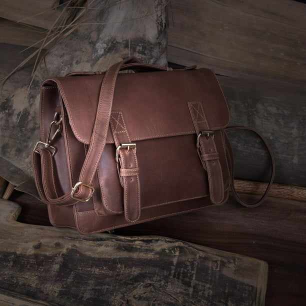 Leather Tablet Bag Vintage Fashion 13 Inch Handmade Genuine Leather Laptop Messenger Briefcase Walmart Business Supplies