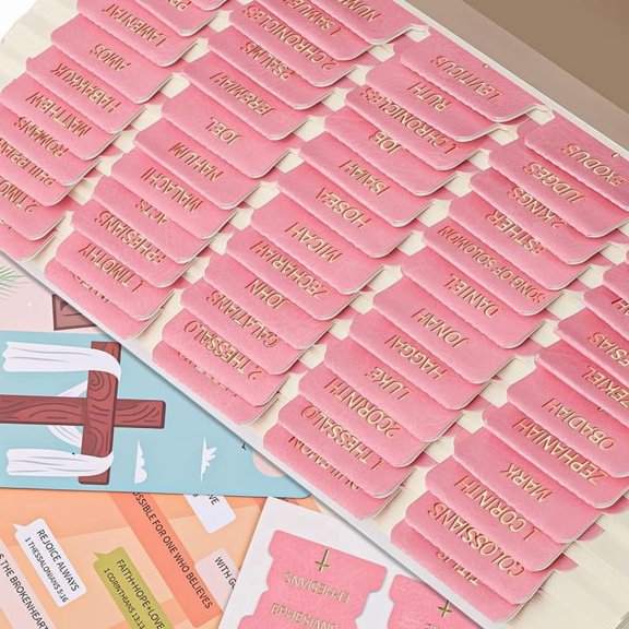 Leather Tabs for Women Large Print Foil 80 Chapters Labels | Includes 73 Book Tabs & 7 Blank DIY Label Stickers for Easy Navigation Study Supplies