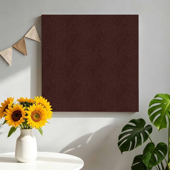 Leather Texture Canvas Wall Art, Vintage Brown Classic Art Framed Canvas Wall Decor Picture Print Artwork Decorations for Living Room Office Ready to Hang 8" x 8"
