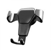 Leather Texture Gravity Air Vent Car Phone Holder Universal Cell Phone Mount