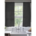 thumbnail image 1 of Leather Texture Sheer Curtains 72 Inches Long 2 Panels Vintage Black Classic Art Light Filtering Semi Sheer Window Curtains Drapes for Bedroom Living Room 52"x72", 1 of 7