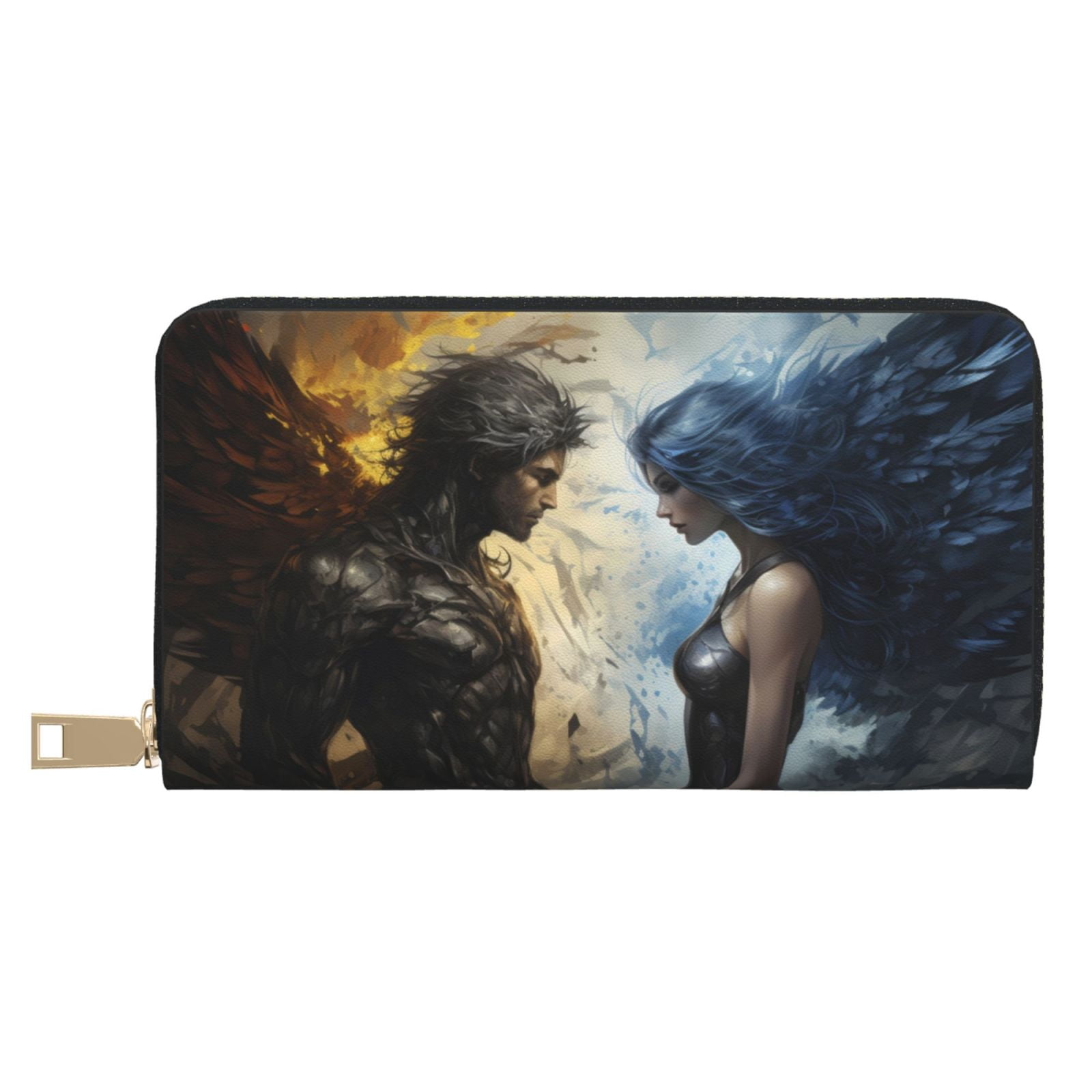 Knight Wallet Leather Thin Slim Wallets for Women Men - Armored Knight Couple Clutch ...