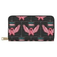 thumbnail image 1 of Leather Thin Slim Wallets for Women Men - Ribbon With Angel Wings Clutch Card Wallet for Women Men with Zipper, 1 of 7