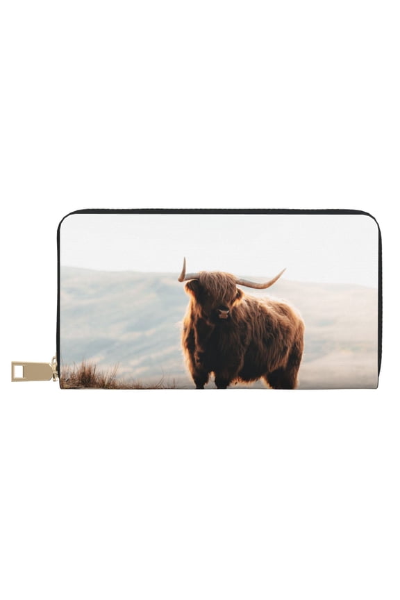 Leather Thin Slim Wallets for Women Men - Yak (3) Clutch Card Wallet for Women Men with Zipper