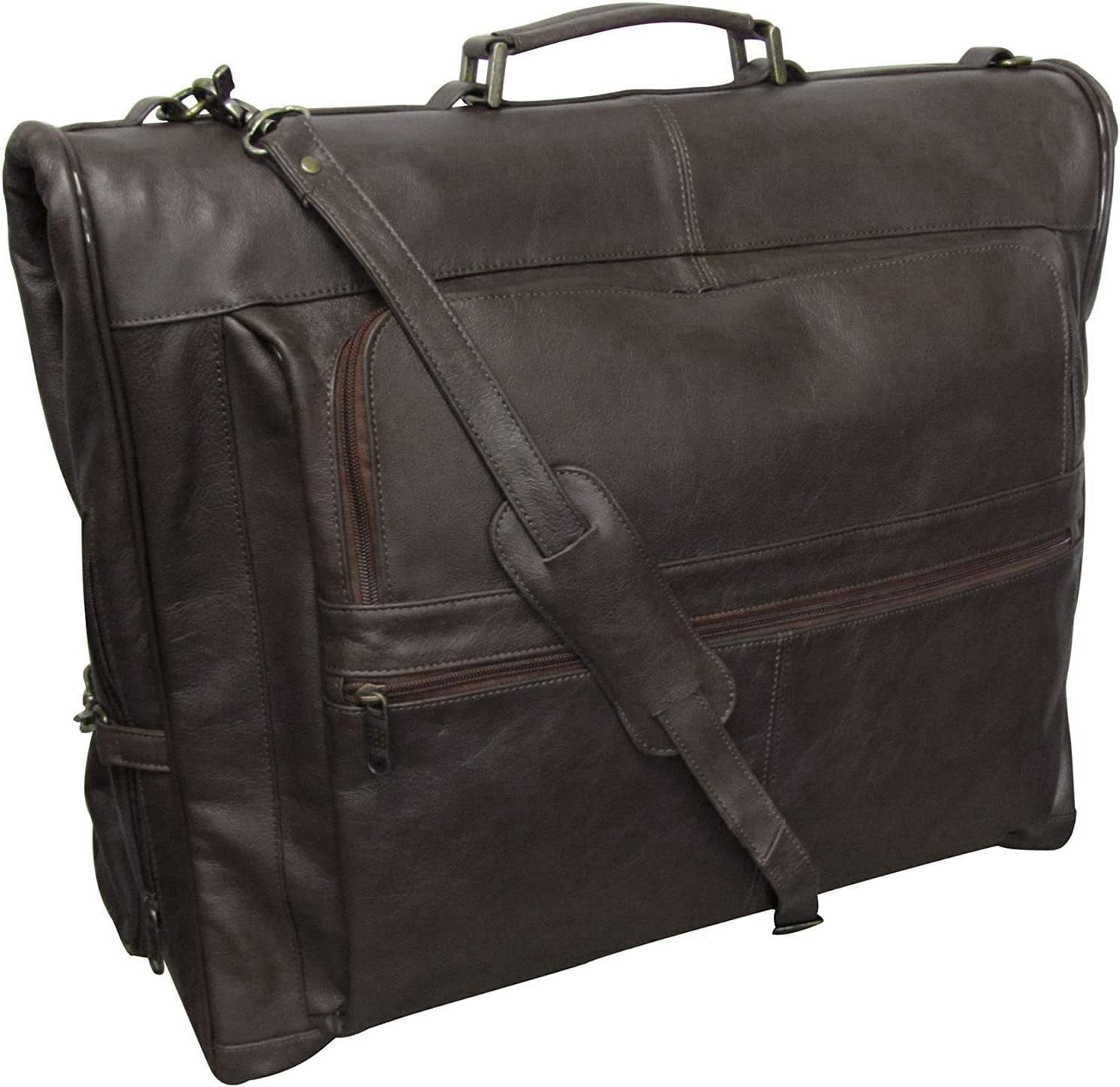 Free Shipping! Amerileather Leather Garment Bag for Travel, Brown