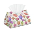 thumbnail image 1 of Leather Tissue Box Cover - Colorful Shell Conch Long PVC Tissue Box Holder for Dining Tables, Bedside Tables, Desks, Modern Tissue Holder Cover for Living Room, Office, Bedroom Decor, 1 of 8