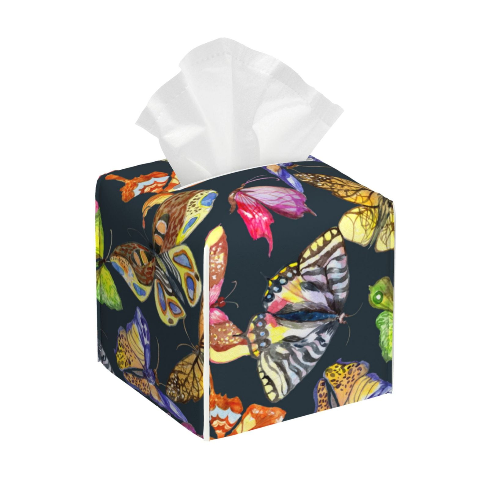 Australian Flag Map Tissue Box Cover - PVC Leather Dispenser Holder For Home, Car, Or Bathroom