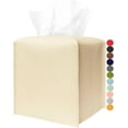 thumbnail image 1 of Leather Tissue Box Cover Square - Tissue Holder Aesthetic PU Leather Tissue Box Holder Decorative for Bathroom, Home Office Decor, 1 of 6