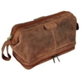 thumbnail image 1 of Leather Toiletry Bag for Men Women Travel Dopp Kit Bathroom Shower Hygiene Bag Makeup Cosmetic Organizer Gift for Him Her, 1 of 11