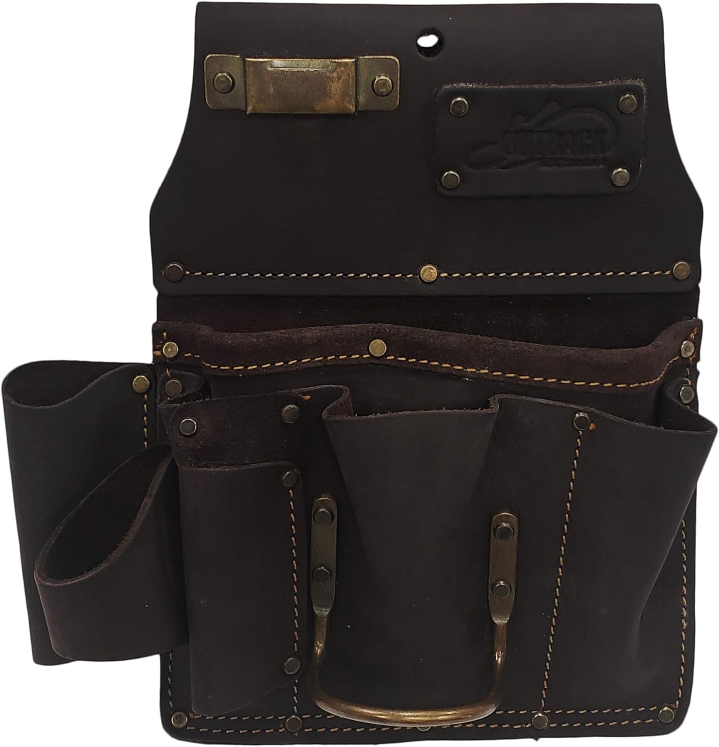 Leather Tool Pouch For Pro Drywall Contractor, Oil Tanned Leather Tool