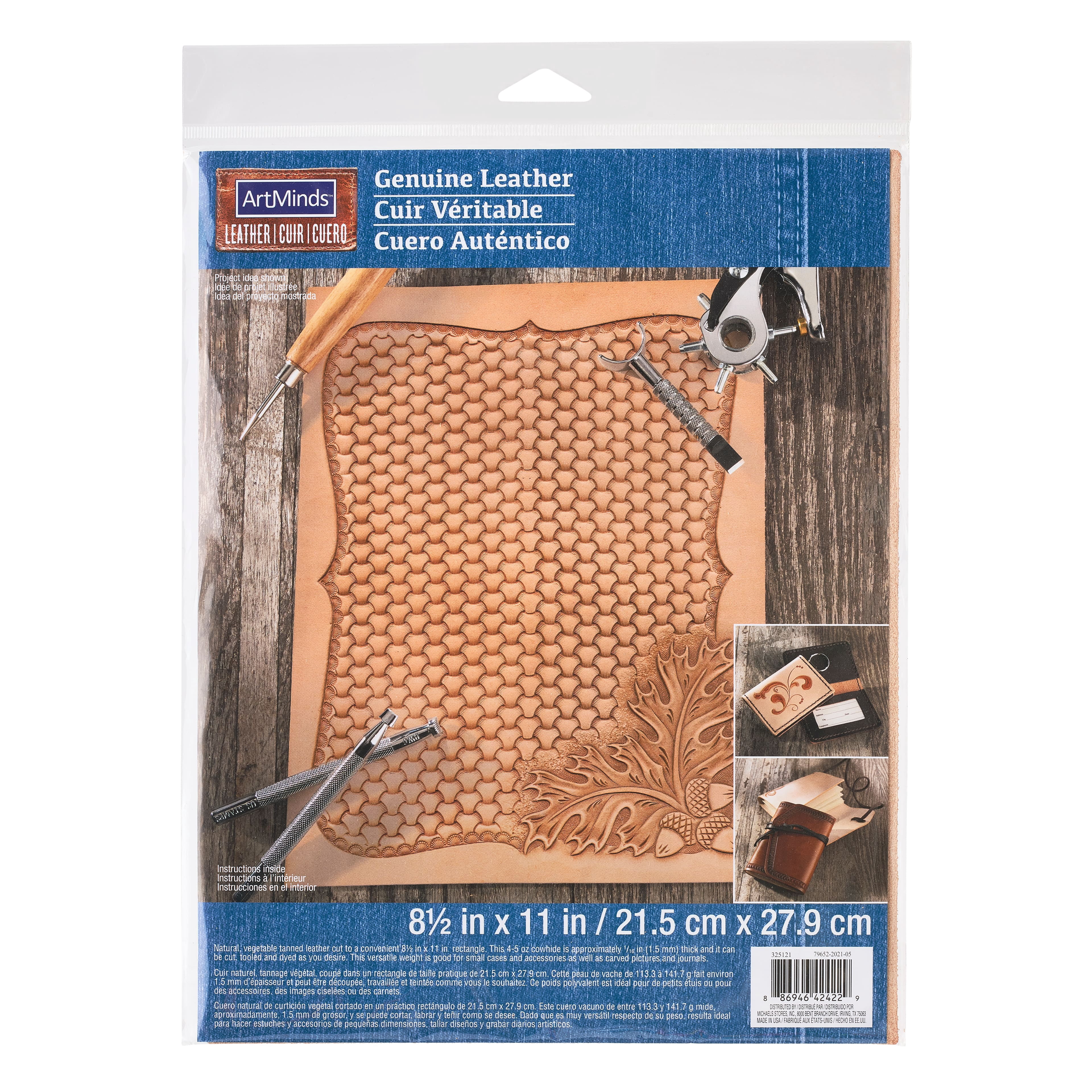 ArtMinds Leather Tooling Piece, 8.5" x 11", 6 Pack