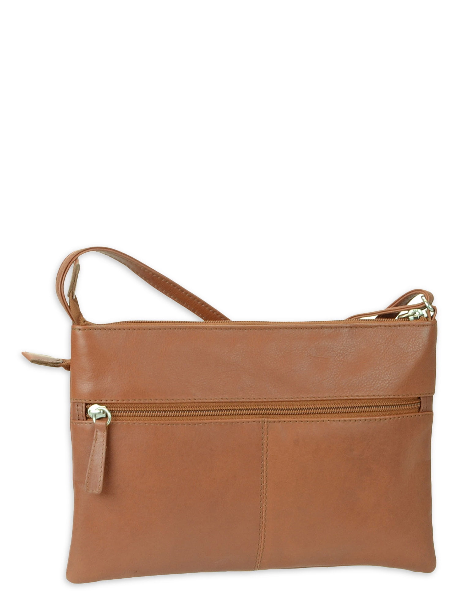 Leather Top zip crossbody bag