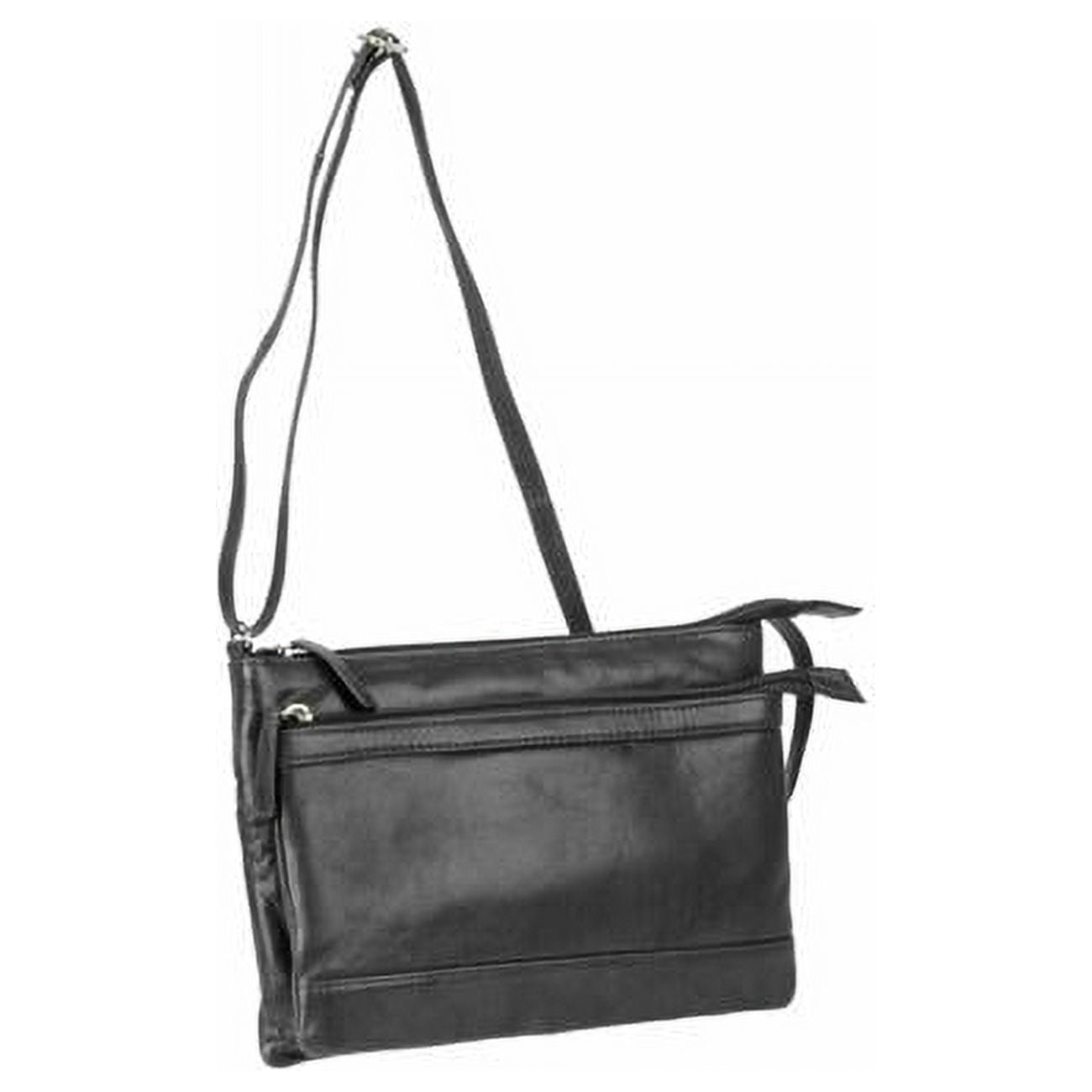 Leather Top zip crossbody bag