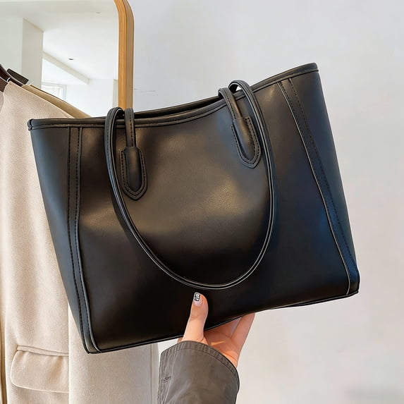 Leather Tote Bag For Women, Commuter Shoulder Bag, Versatile Fall And Winter Daily Use Bag, Large Soft Leather Work And Leisure Tote