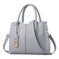 thumbnail image 1 of Kabuer Women's PU Leather Tote Handbagwith Shoulder,Gray, 1 of 6