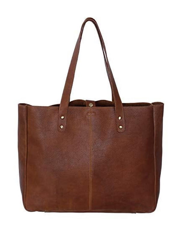 KomalC Genuine Soft Chicago Buff Leather Tote Bag Elegant Shopper Shoulder BagSALE (Elegance)