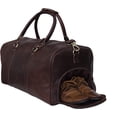 thumbnail image 1 of Leather Travel Bag ,Weekender Overnight Bag Leather Large Carry On Bag Travel Tote Duffel Bag for Men & Women (Dark Brown), 1 of 5