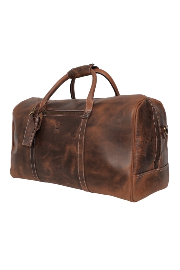 Leather Travel Bag for Men Duffle Bag Gym Sports Overnight Weekend Duffel Vintage Gift Carry on Luggage by Rustic Town