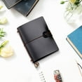 thumbnail image 1 of Leather Travel Diary Notebook A7 Size for s Office Hard Cover 13.5x10.5cm, 1 of 6