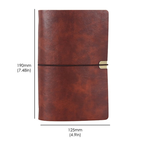 Leather Travelers Notebook (Refillable Writing Journal, A6 Organizer), A6 Refillable Leather Journal Includes Elastic Closure And Pen Loop For Mobile Professionals(#B), By Meiiso