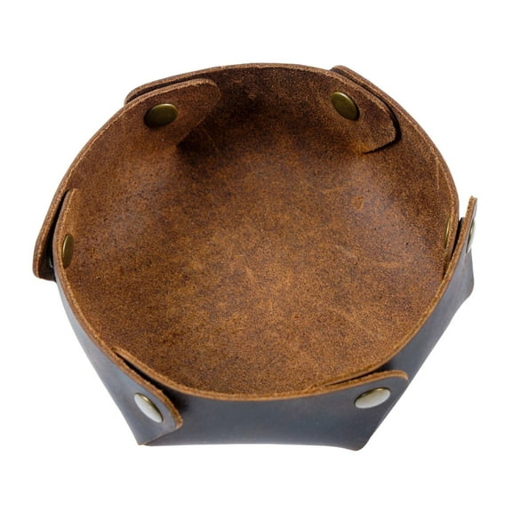 Leather Tray Multifunctional Valet-Tray Office-Desktop Storage Box Jewelry Tray EDC-Dump Tray for Keys Wallet Coins