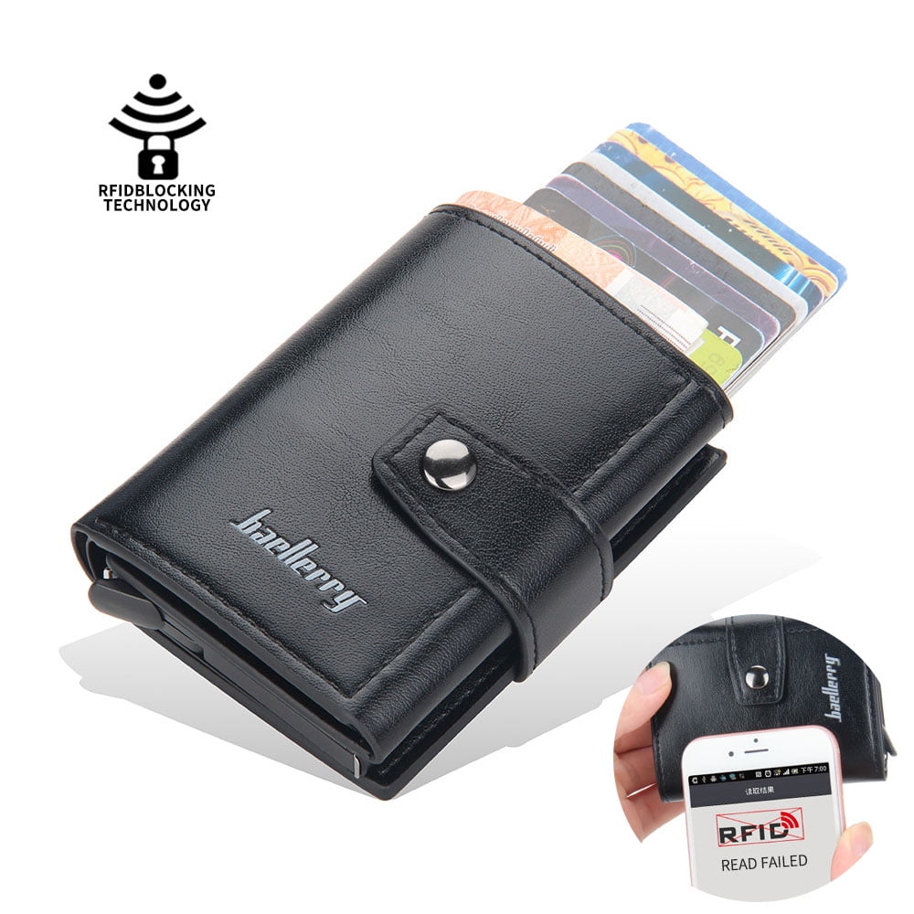 Leather Trifold Wallet For Men and Women, RFID Card Holder Money