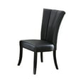 thumbnail image 1 of Leather Upholstered Dining Chair In Poplar Wood, Set Of 2,Black, 1 of 2
