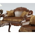 thumbnail image 1 of Leather Upholstered Love Seat with 2 Pillow, Cherry Brown, 1 of 4