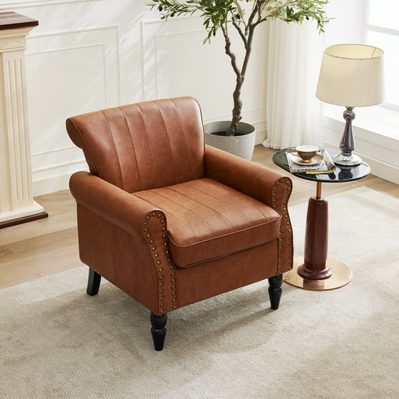 Leather Upholstered Sofa, Single Sofa