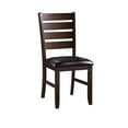 thumbnail image 1 of ACME Urbana Faux Leather Dining Side Chair in Black and Cherry (Set of 2), 1 of 6