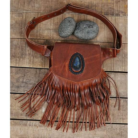 Leather Utility Belt with Multiple Pockets, Adjustable Fit 28-54 Inches, Off-White