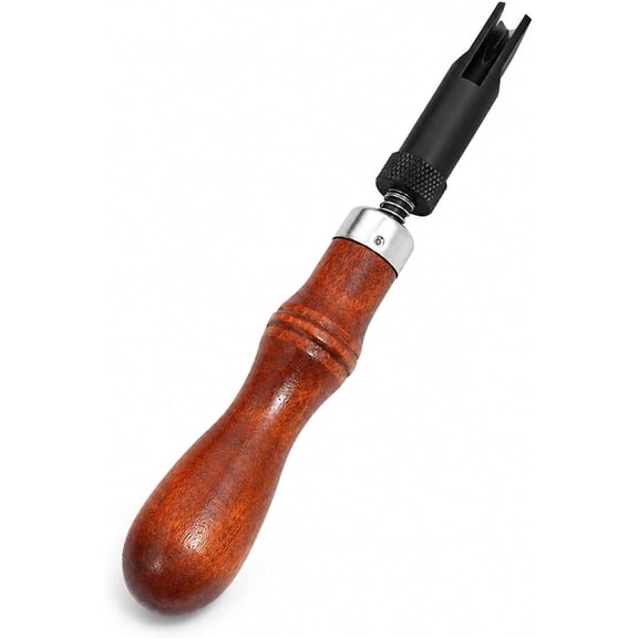 Leather V Gouge Tool Adjustable Hand Chisel Wood Handle Cove Base Groover 1-Pack