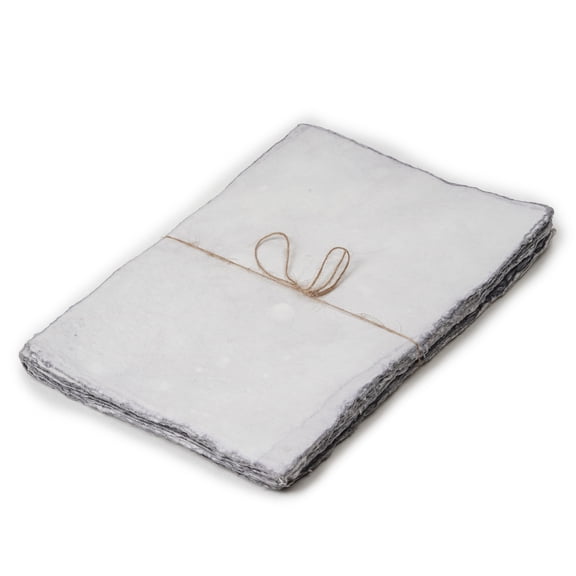 Leather Village - Handmade Cotton Watercolor Paper - 8 x 6 - 200 GSM - Grey