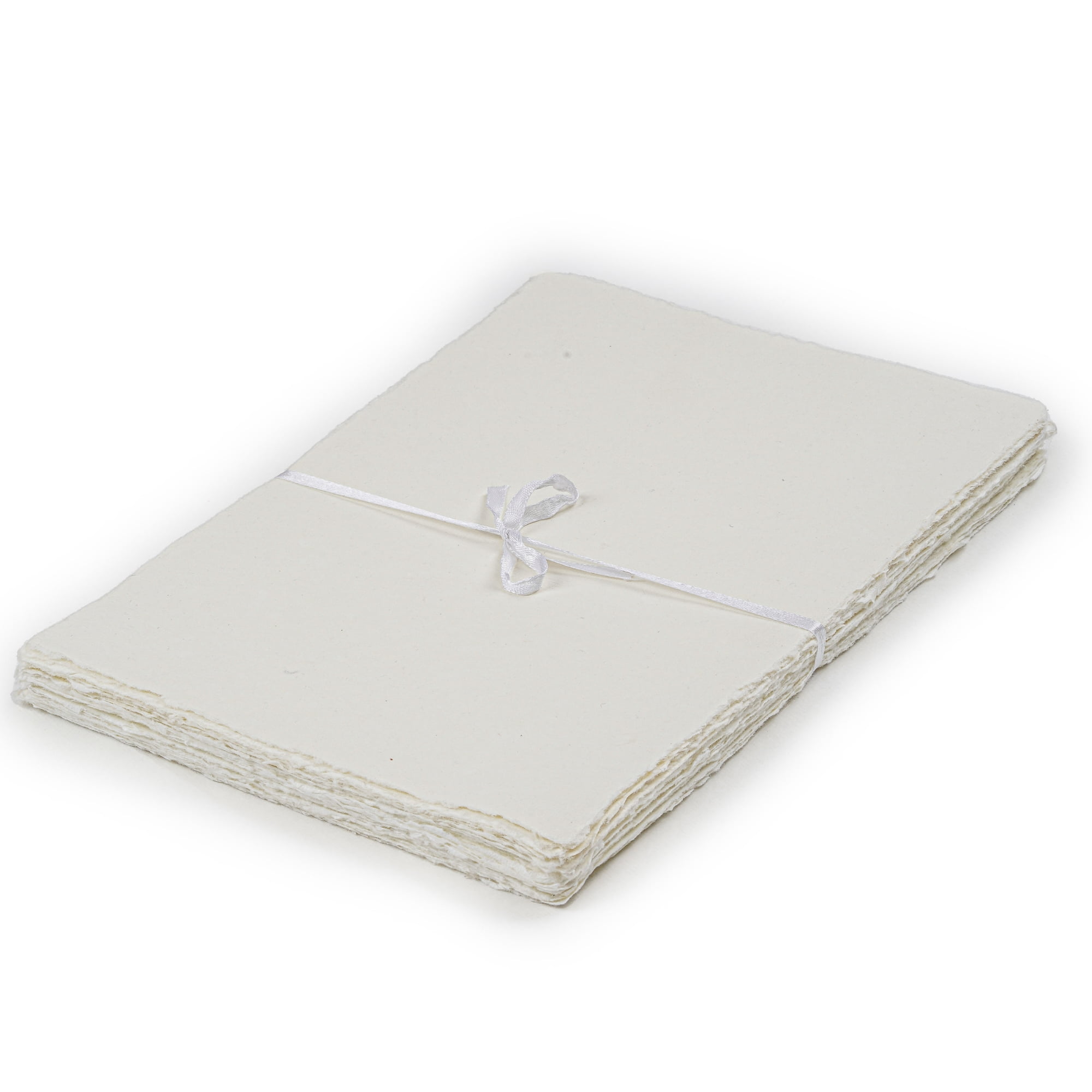 Leather Village - Handmade Cotton Watercolor Paper - 8 x 6 - 200 GSM - Offwhite